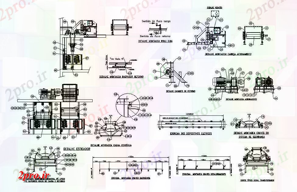 دانلود نقشه ماشین الات کارخانه دستگاه تخت روان مونتاژ و نصب  برق طراحی جزئیات (کد84744)