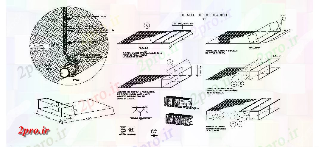 دانلود نقشه جزئیات ساختار Gavion سقف ساختار سازنده جزئیات طراحی   (کد84821)