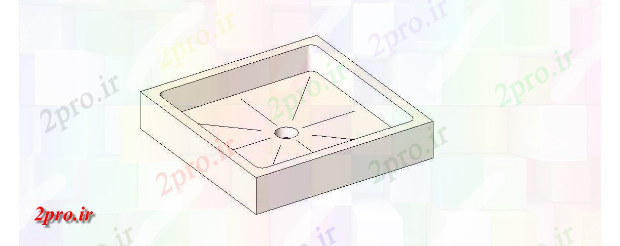 دانلود نقشه تجهیزات بهداشتی نما سینک میدانتریدی جزئیات طراحی  SKP  (کد84824)