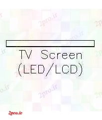 دانلود نقشه بلوک مبلمان بلوک تلویزیون LED (کد84846)