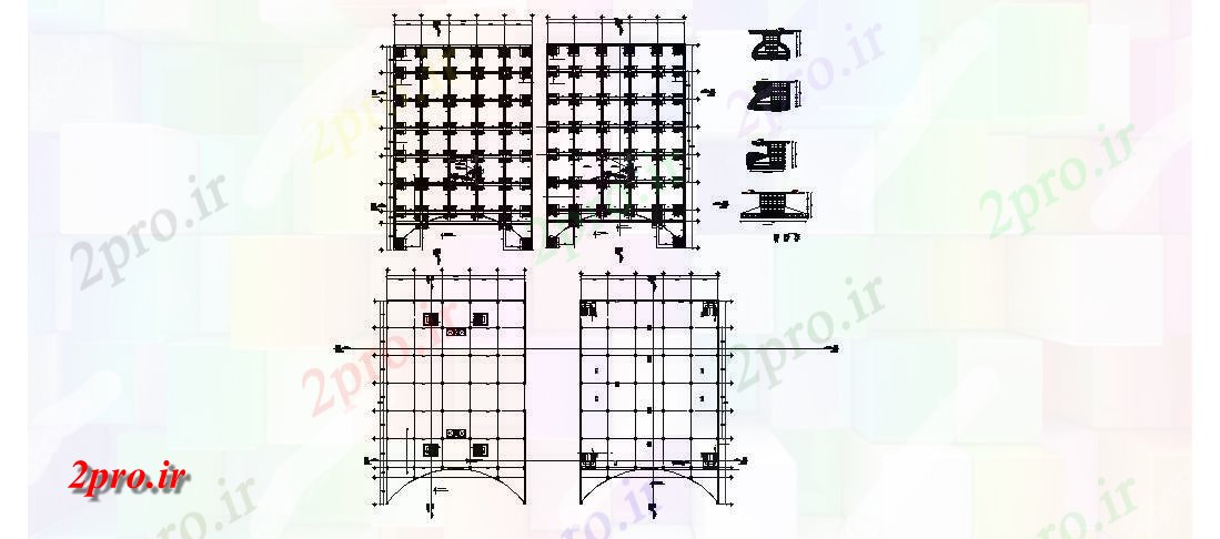 دانلود نقشه جزئیات ساختار ساختار طرحی بنیاد را با اطلاعات ستون از دانشگاه ، آموزشکده ساخت (کد84867)