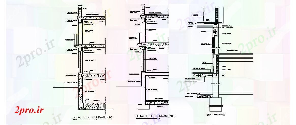 دانلود نقشه پلان مقطعی همه بخش طرفه توسط نمای ساختمان جزئیات طراحی   (کد84871)