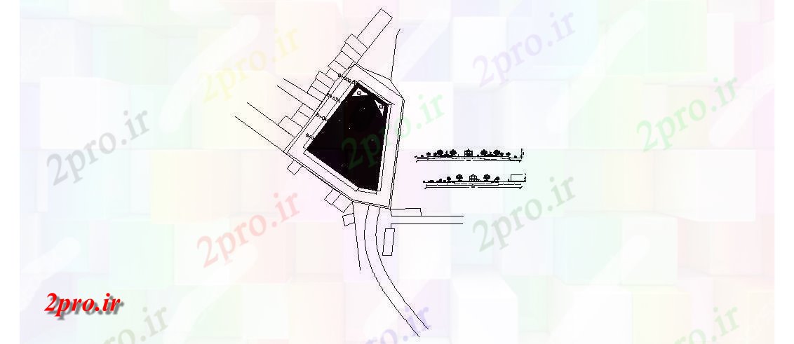 دانلود نقشه پارک - باغ    عمومی تم نما دروازه پارک و محوطه سازی ساختار جزئیات (کد84926)