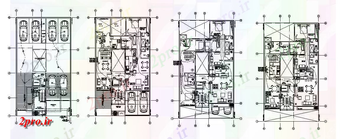 دانلود نقشه مسکونی  ، ویلایی ، آپارتمان  چند دان طرحی آپارتمان   طبقه ساختمان و طرحی های الکتریکی طرحی های  (کد84954)