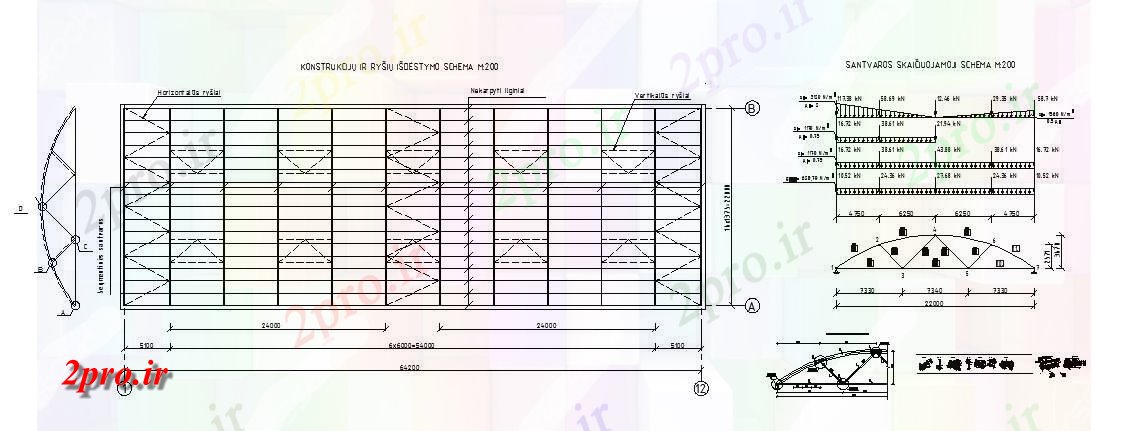 دانلود نقشه جزئیات ساختار طراحی کار جزئیات ساخت و ساز سقف و ترسس چوبی  (کد84971)