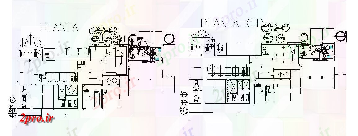 دانلود نقشه کارخانه صنعتی  ، کارگاه پردازش طبقه گیاهی طراحی های  (کد84978)