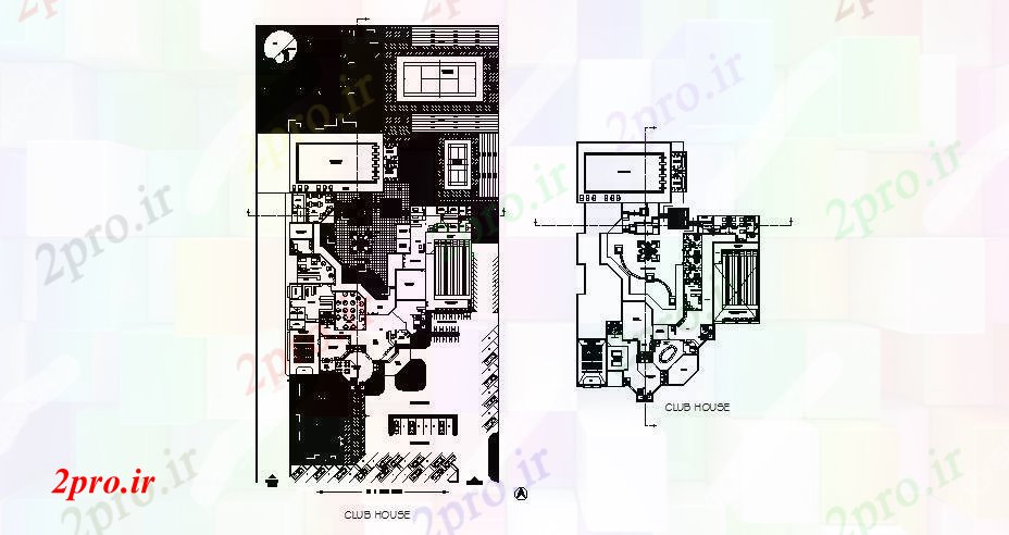دانلود نقشه باشگاه باشگاه طرحی توزیع خانه و طرحی طبقه 60 در 80 متر (کد84986)