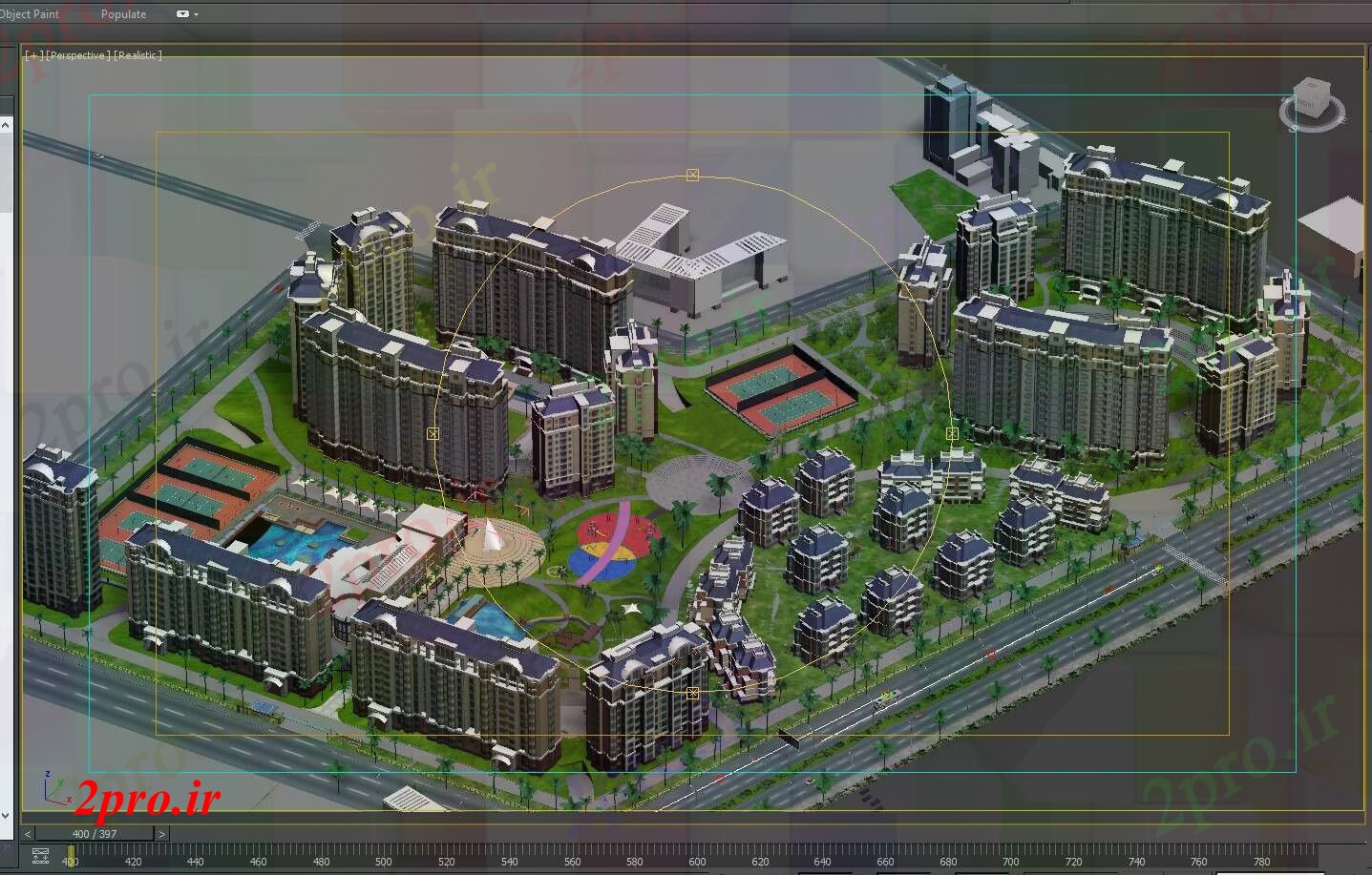 دانلود نقشه پروژه معروف آپارتمان   و خانه معماری پروژه های در تریدیs مکس (کد85011)