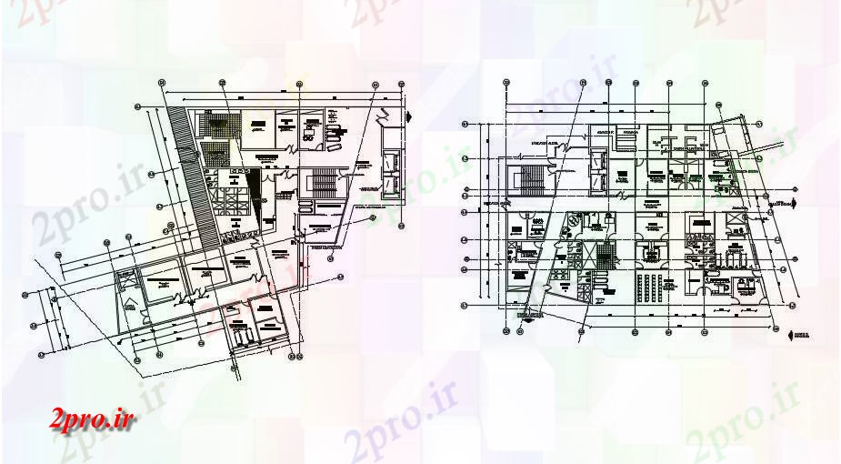 دانلود نقشه بیمارستان - درمانگاه - کلینیک طرحی بیمارستان کوچک 24 در 28 متر (کد85089)