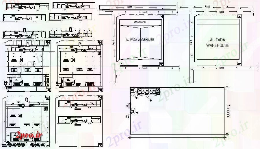 دانلود نقشه جزئیات ساخت و ساز طرحی انبار ساخت و ساز (کد85090)