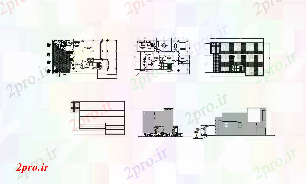 دانلود نقشه ساختمان اداری - تجاری - صنعتی طرحی ساختمان تجاری طراحی طبقه 14 در 21 متر (کد85097)