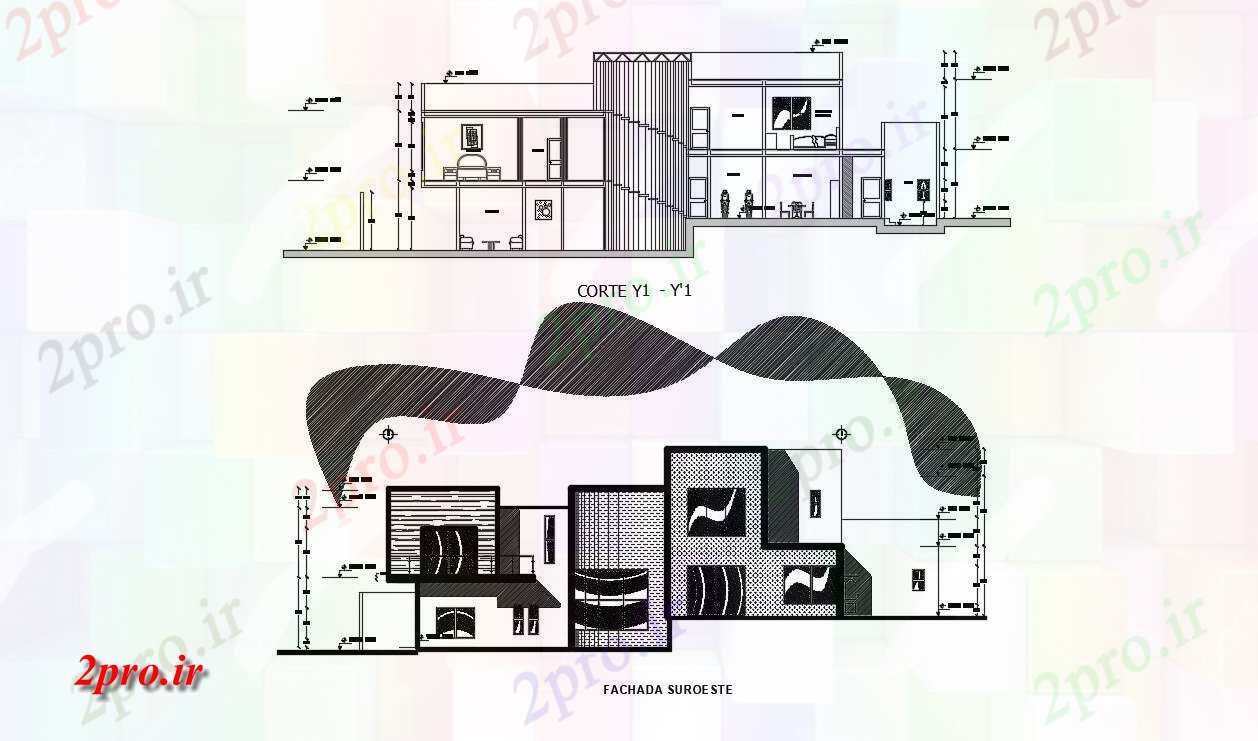 دانلود نقشه مسکونی  ، ویلایی ، آپارتمان  خانه طراحی برنامه (کد85099)