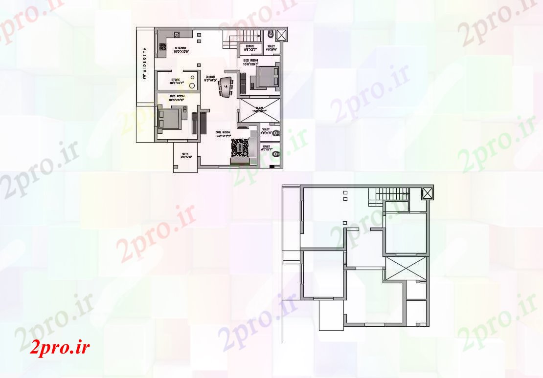 دانلود نقشه مسکونی ، ویلایی ، آپارتمان معماری اصلی برنامه در 39 در 42 متر (کد85135)
