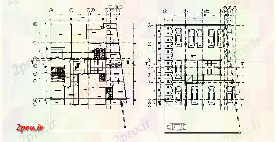 دانلود نقشه مسکونی  ، ویلایی ، آپارتمان  مسکونی  ساختمانی در  (کد85171)