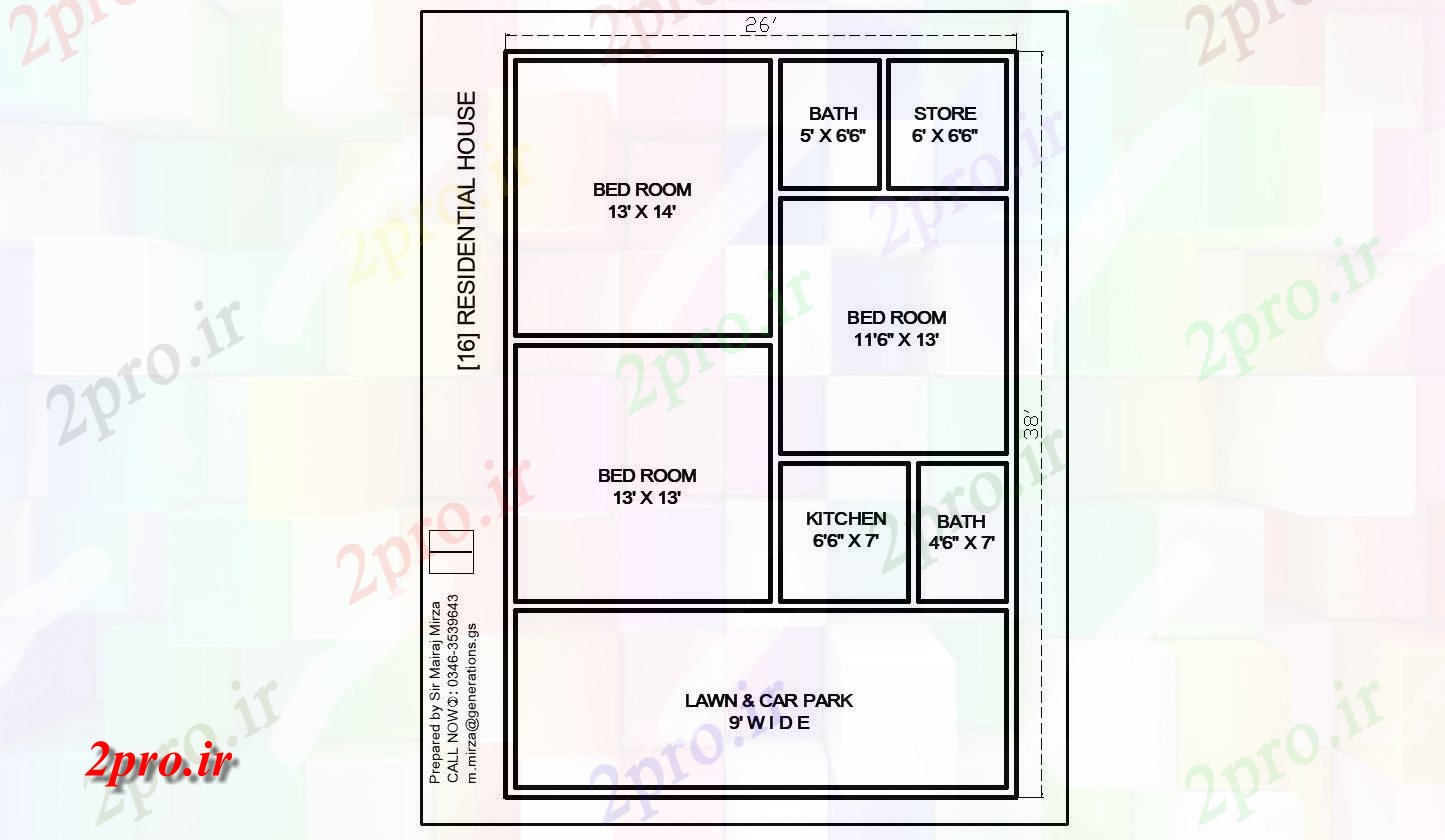 دانلود نقشه مسکونی  ، ویلایی ، آپارتمان  کوچک  اصلی برنامه  (کد85194)