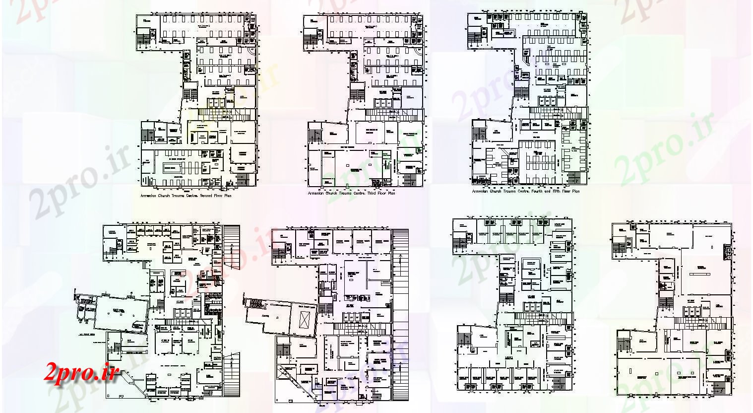 دانلود نقشه بیمارستان - درمانگاه - کلینیک بخش بیمارستان 38 در 54 متر (کد85208)