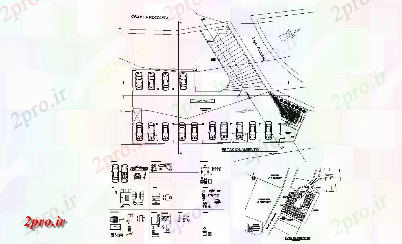 دانلود نقشه مسکونی  ، ویلایی ، آپارتمان  پارکینگ طرح (کد85214)