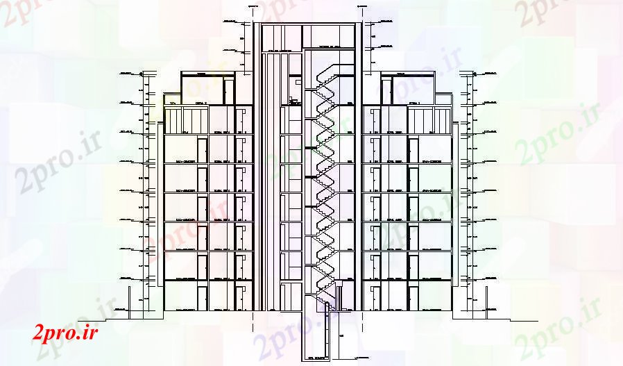 دانلود نقشه مسکونی  ، ویلایی ، آپارتمان    ساختمان نمای نشیمن (کد85226)