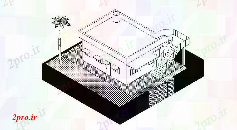 دانلود نقشه مسکونی  ، ویلایی ، آپارتمان   خانه تک طبقه (کد85264)