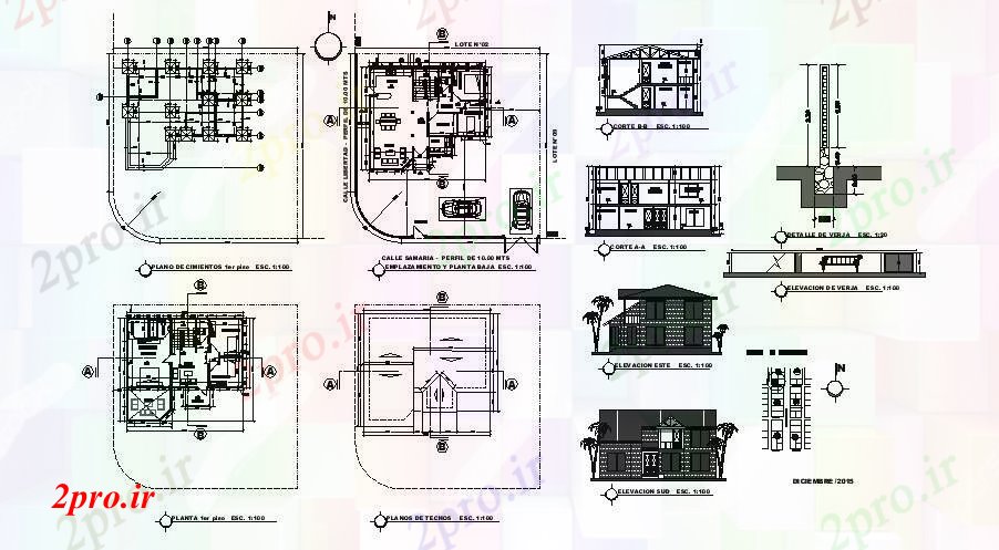دانلود نقشه خانه های کوچک ، نگهبانی ، سازمانی - طرحی ساخت و ساز خانههای ویلایی 2000mtr ایکس 2000mtr را با اطلاعات پایه 11 در 12 متر (کد85279)