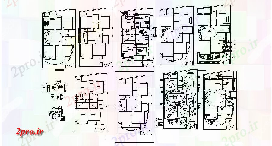 دانلود نقشه خانه های کوچک ، نگهبانی ، سازمانی - طرحی Masanory از ویلایی با ابعاد جزئیات 48 در 86 متر (کد85314)