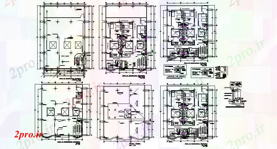 دانلود نقشه هتل - رستوران - اقامتگاه طرحی معماری از ساختمان هتل با بخش های مختلف 26 در 33 متر (کد85343)