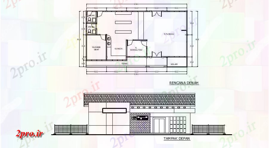 دانلود نقشه بیمارستان - درمانگاه - کلینیک طرحی کار بیمارستان داروخانه 1500mtr X 830mtr با ابعاد جزئیات 8 در 15 متر (کد85364)