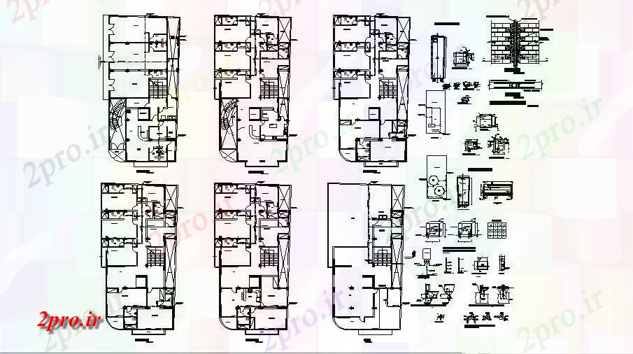 دانلود نقشه هتل - رستوران - اقامتگاه طراحی رستوران با پایان الکتریکی طراحی بهداشتی 24 در 46 متر (کد85381)