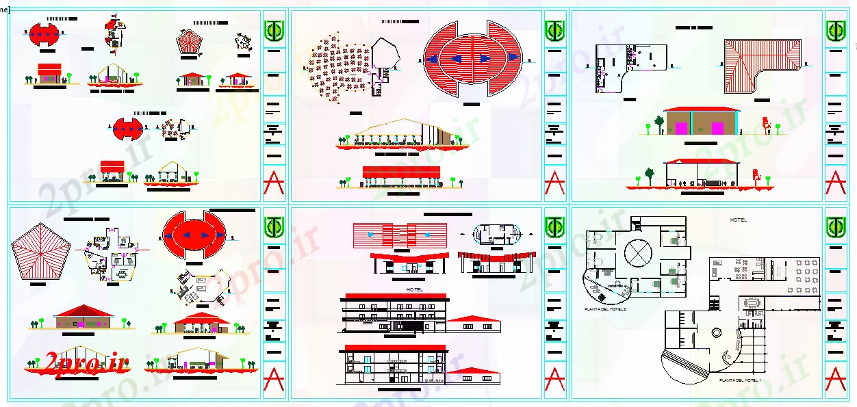 دانلود نقشه ساختمان اداری - تجاری - صنعتی مرکز تفریح ​​و سرگرمی 29 در 35 متر (کد85393)