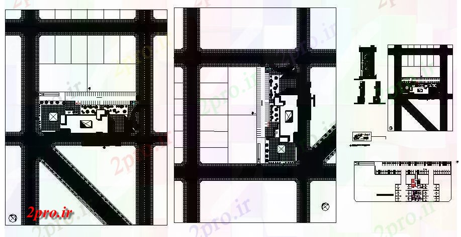 دانلود نقشه بیمارستان - درمانگاه - کلینیک طرحی سقف بیمارستان 34 در 96 متر (کد85410)