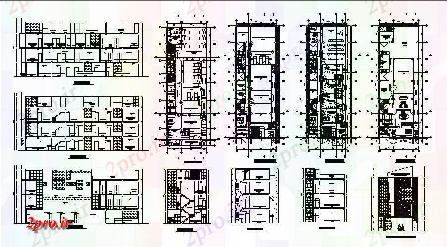 دانلود نقشه بیمارستان - درمانگاه - کلینیک طرحی کلینیک 1000mtr X 3000mtr با ابعاد جزئیات 10 در 30 متر (کد85430)