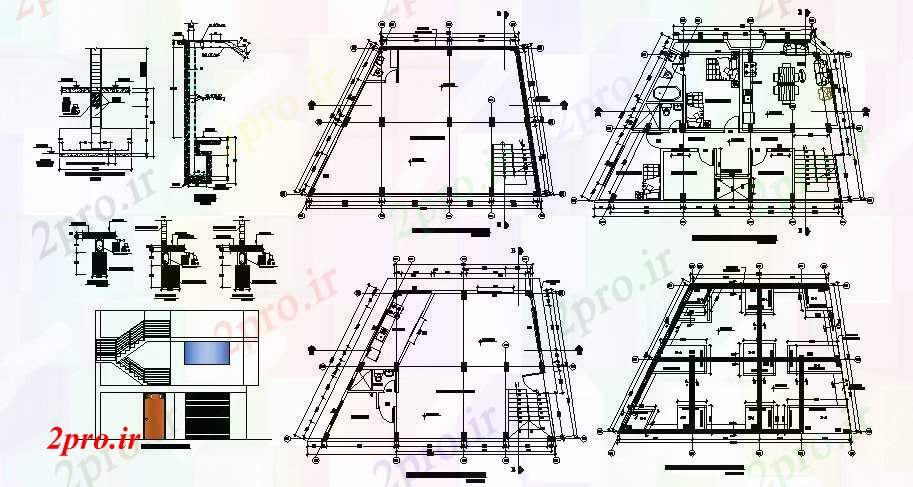 دانلود نقشه مسکونی ، ویلایی ، آپارتمان طبقه خانه 1388mtr X 1014mtr با نما 10 در 13 متر (کد85456)