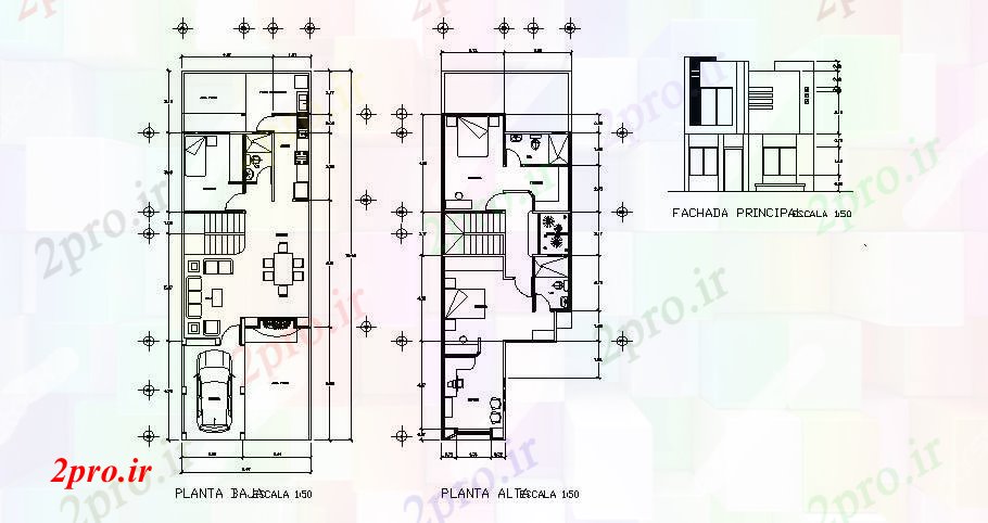 دانلود نقشه مسکونی ، ویلایی ، آپارتمان خانه 647mtr X 1643mtr با نما 6 در 16 متر (کد85504)