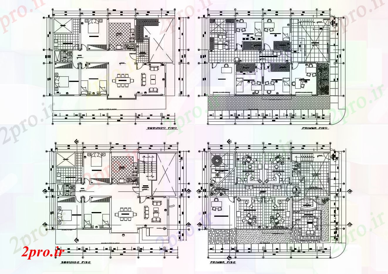 دانلود نقشه مسکونی ، ویلایی ، آپارتمان ساختمان چند منظوره 1735mtr X 1110mtrt با ابعاد جزئیات 11 در 17 متر (کد85637)