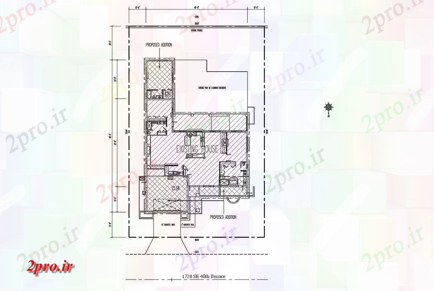 دانلود نقشه مسکونی ، ویلایی ، آپارتمان طرحی خانه 80'x 90 'با ابعاد جزئیات 7 در 11 متر (کد85650)