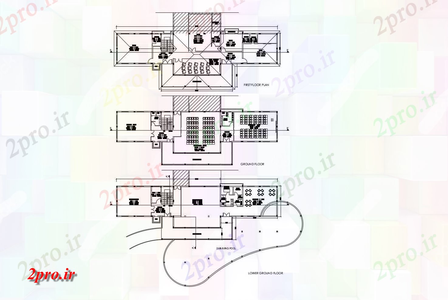 دانلود نقشه باشگاه طرحی محل باشگاه وانجمن 41078mtr 1396mtr با ابعاد جزئیات ایکس 11 در 41 متر (کد85679)