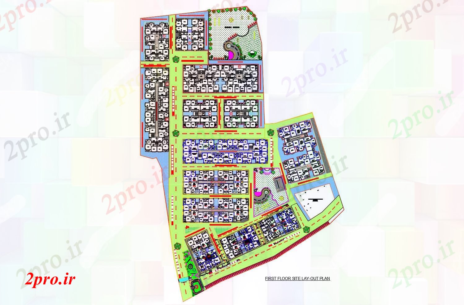 دانلود نقشه مسکونی  ، ویلایی ، آپارتمان    از سایت طراحی از آپارتمان   مسکونی (کد85705)