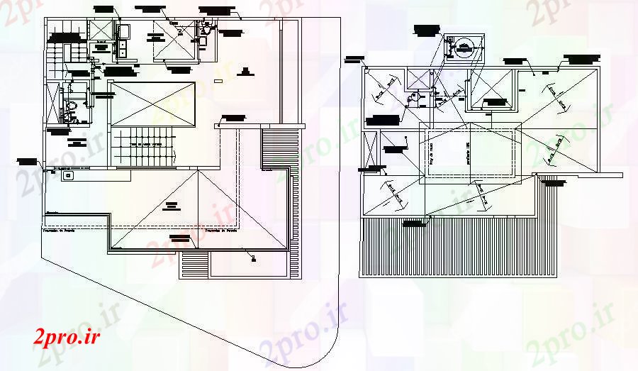 دانلود نقشه خانه های کوچک ، نگهبانی ، سازمانی - دان خانههای ویلایی 2000mtr X 1200mtr با نما و بخش 12 در 15 متر (کد85829)