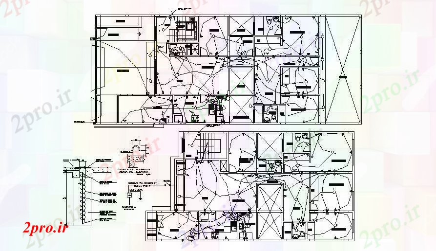 دانلود نقشه معماری اتوکد از طرحی های الکتریکی با ابعاد جزئیات (کد85889)