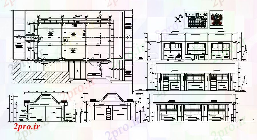 دانلود نقشه مسکونی ، ویلایی ، آپارتمان از خانه های مسکونی با بخش 6 در 13 متر (کد85952)