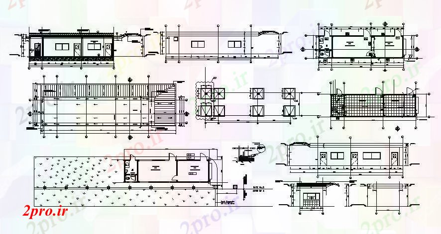 دانلود نقشه مسکونی  ، ویلایی ، آپارتمان   اتوکد خانه های مسکونی با نما (کد85957)