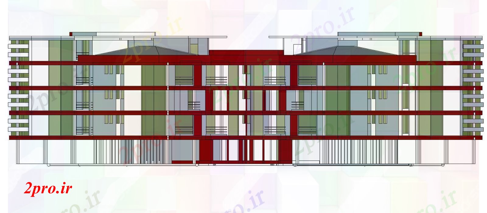 دانلود نقشه مسکونی  ، ویلایی ، آپارتمان   ازتریدی آپارتمان   در  SketchUp (کد85967)