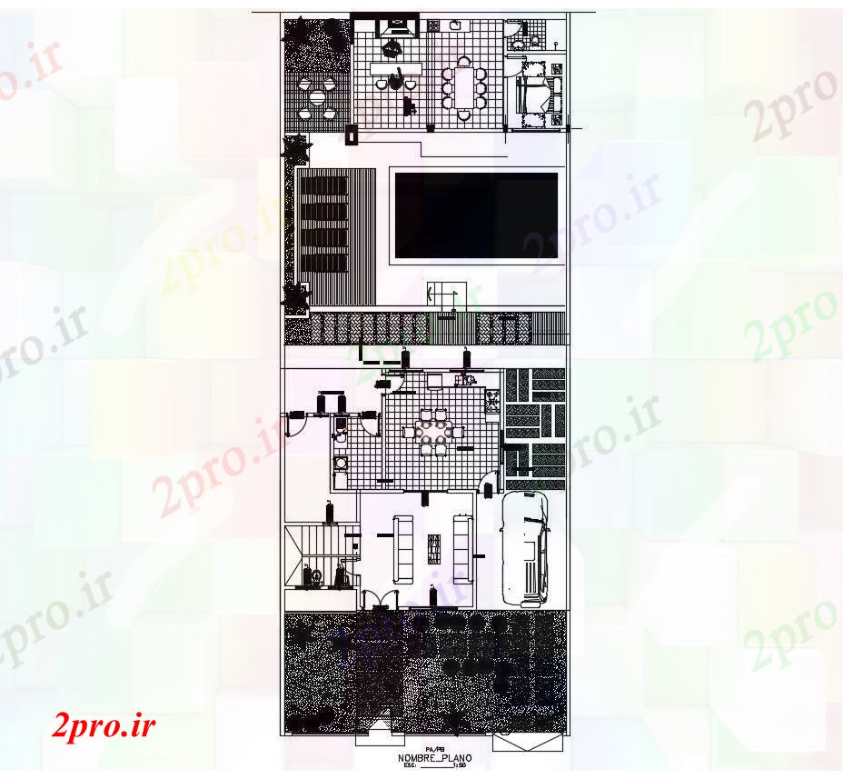 دانلود نقشه مسکونی ، ویلایی ، آپارتمان اتوکد اقامت 10 در 12 متر (کد86024)