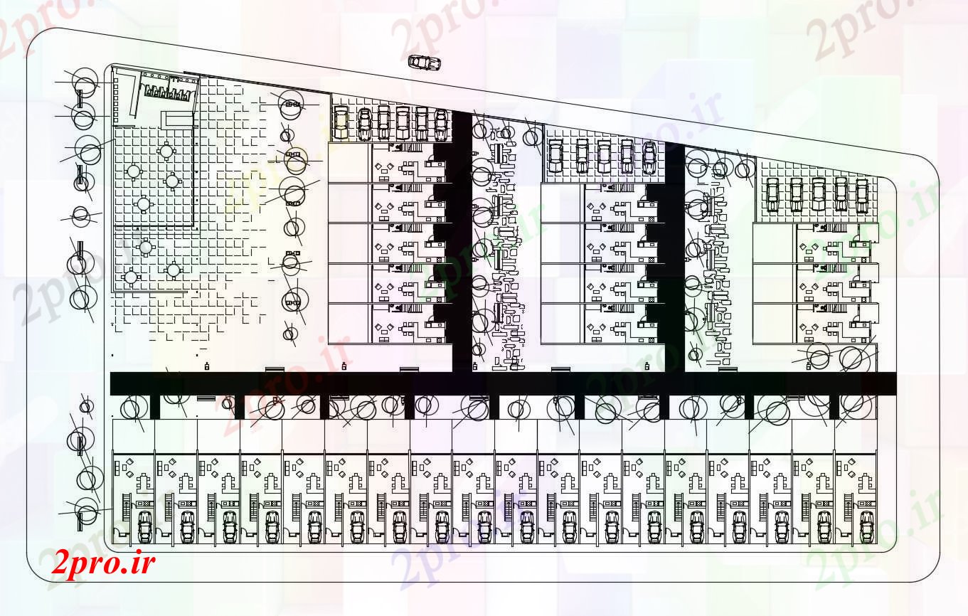 دانلود نقشه مسکونی  ، ویلایی ، آپارتمان   آپارتمان   مسکونی (کد86031)