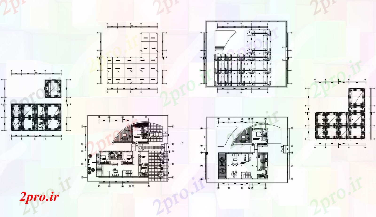 دانلود نقشه خانه های کوچک ، نگهبانی ، سازمانی - طرحی معماری خانه 1689mtr X 1733mtr با ابعاد جزئیات 17 در 20 متر (کد86057)