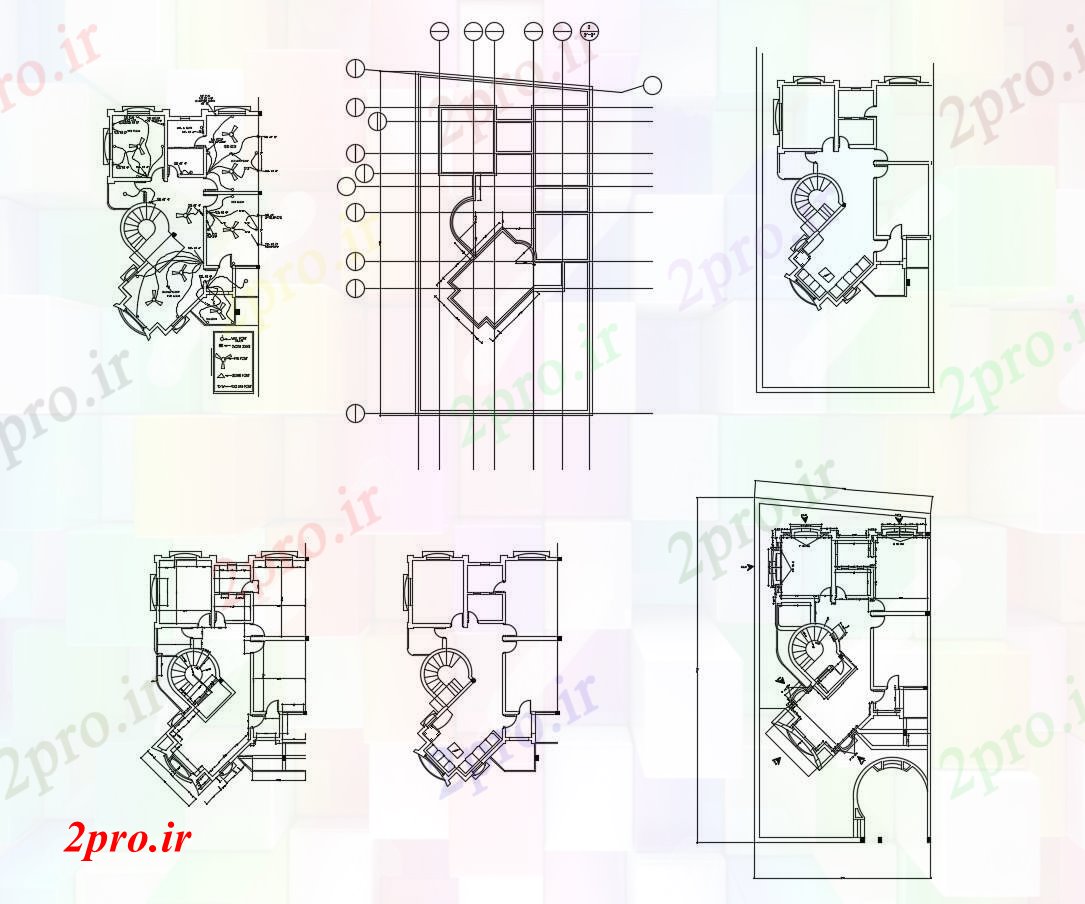 دانلود نقشه مسکونی ، ویلایی ، آپارتمان طراحی مسکونی 12 در 15 متر (کد86071)