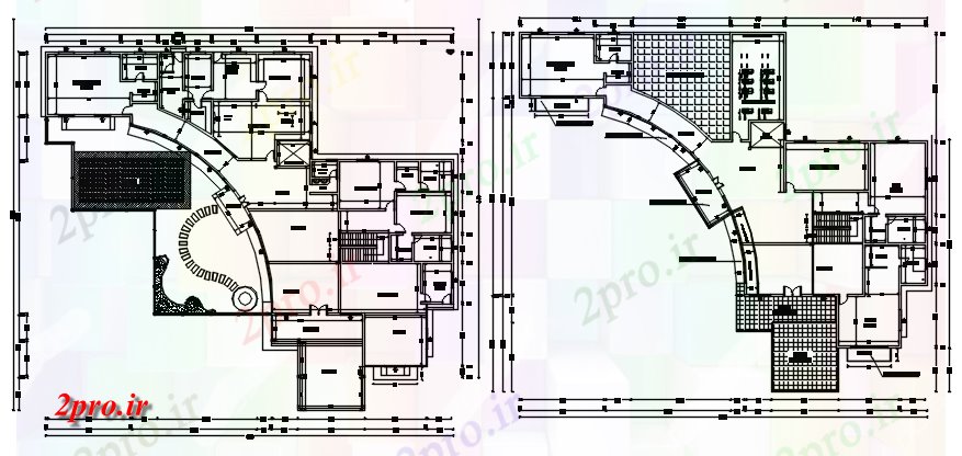 دانلود نقشه مسکونی ، ویلایی ، آپارتمان طرحی طبقه از ساختمان مسکونی 4709mtr X 4526mtr با ابعاد جزئیات 41 در 47 متر (کد86156)