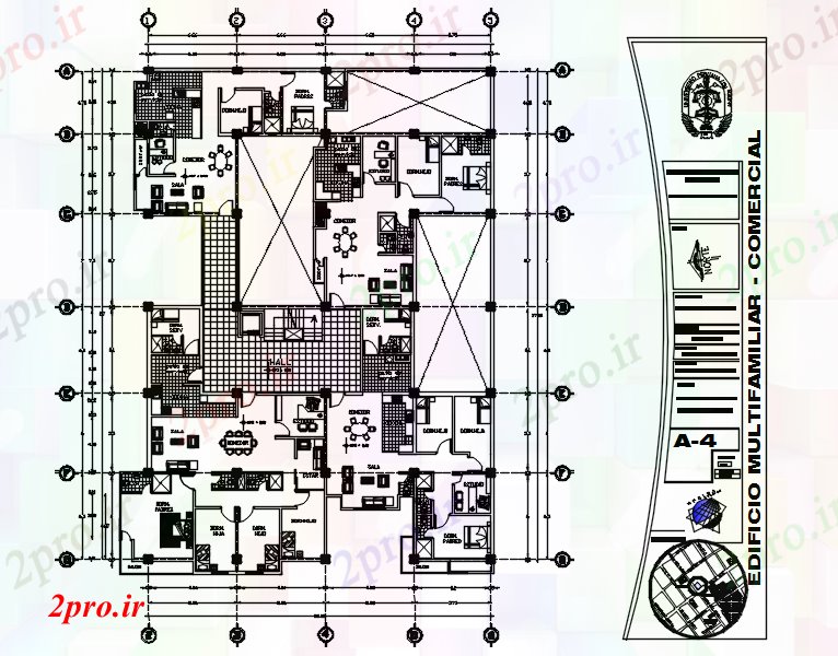 دانلود نقشه مسکونی  ، ویلایی ، آپارتمان  طرحی معماری از آپارتمان   با ابعاد جزئیات (کد86164)