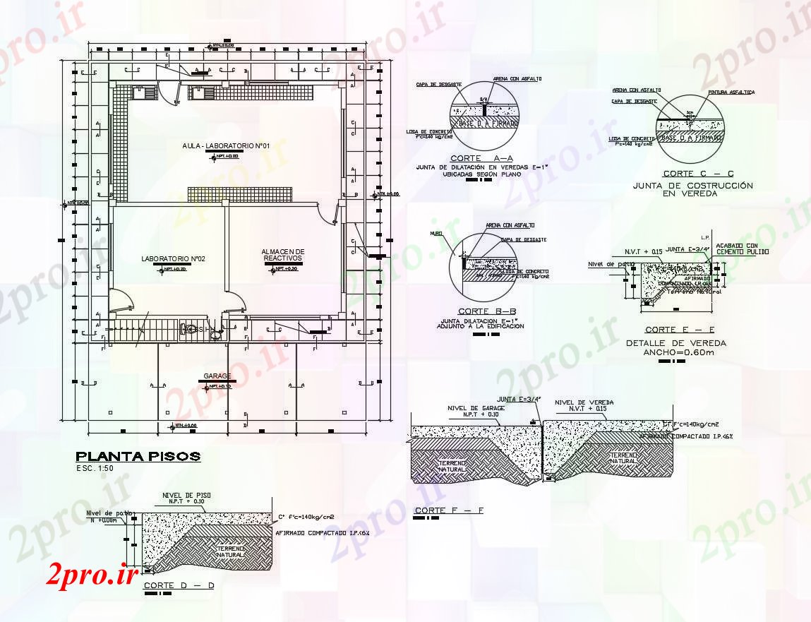 دانلود نقشه کارخانه صنعتی  ، کارگاه  اتوکد آزمایشگاه با جزئیات ساخت و ساز (کد86201)