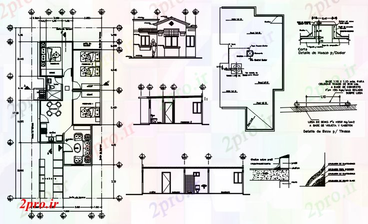 دانلود نقشه مسکونی ، ویلایی ، آپارتمان طرحی معماری طراحی خانه 700mtr X 1700mtr با نما 6 در 12 متر (کد86261)